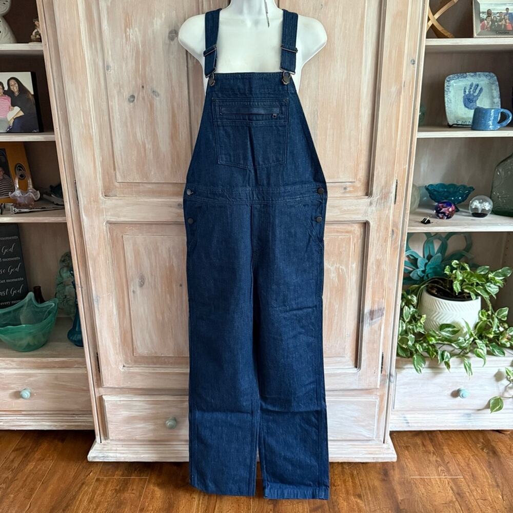 Patagonia Women’s Organic Cotton Steel Forge Denim Overalls Workwear XS NEW - Picture 7 of 13
